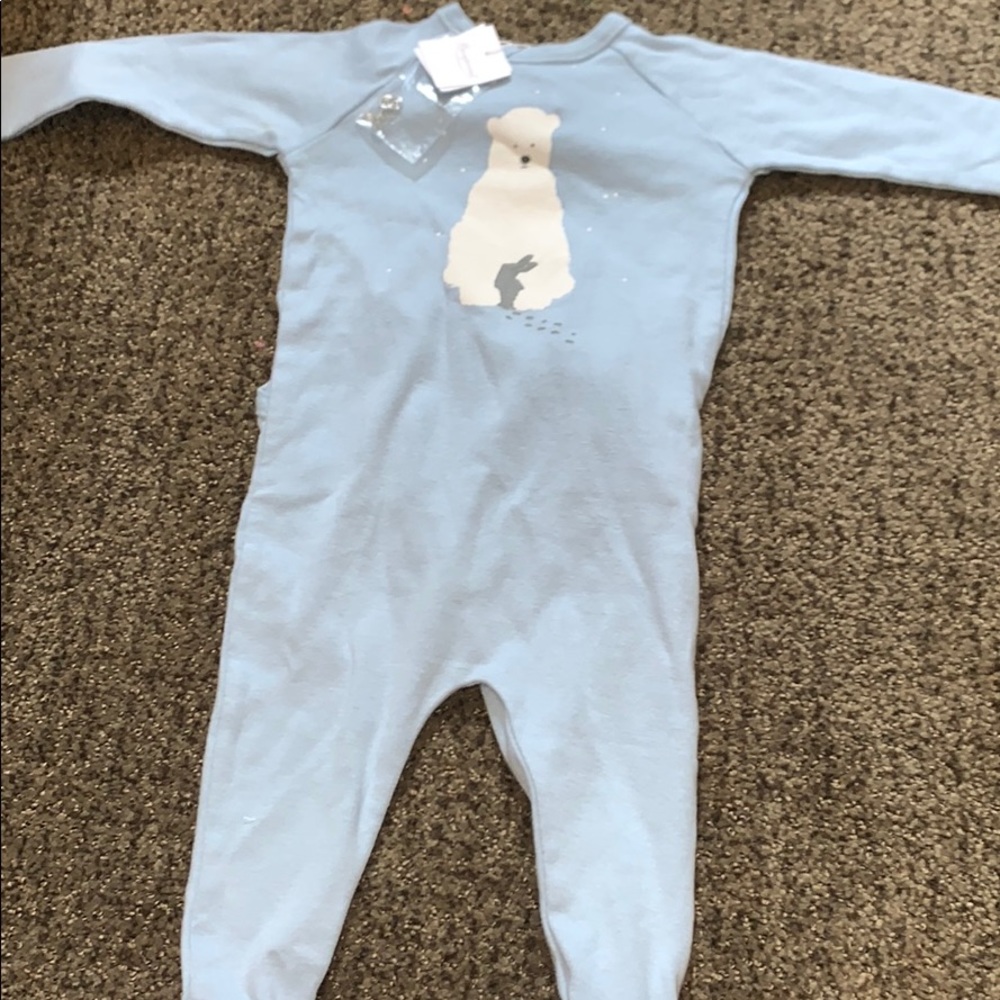Bonpoint Polarbear Footies 3 months